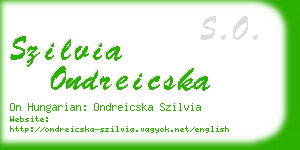 szilvia ondreicska business card